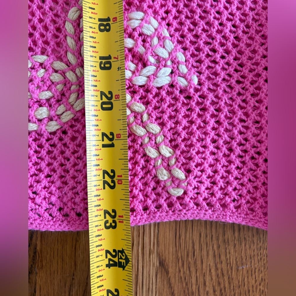 Sigrid Olsen Pink Floral Knit Sweater - Picture 9 of 14
